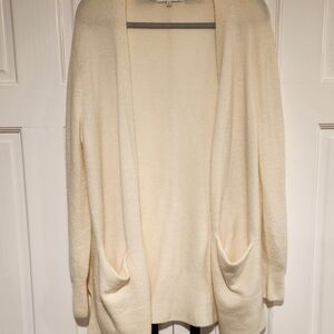 Madewell Cream Open Front Cardigan